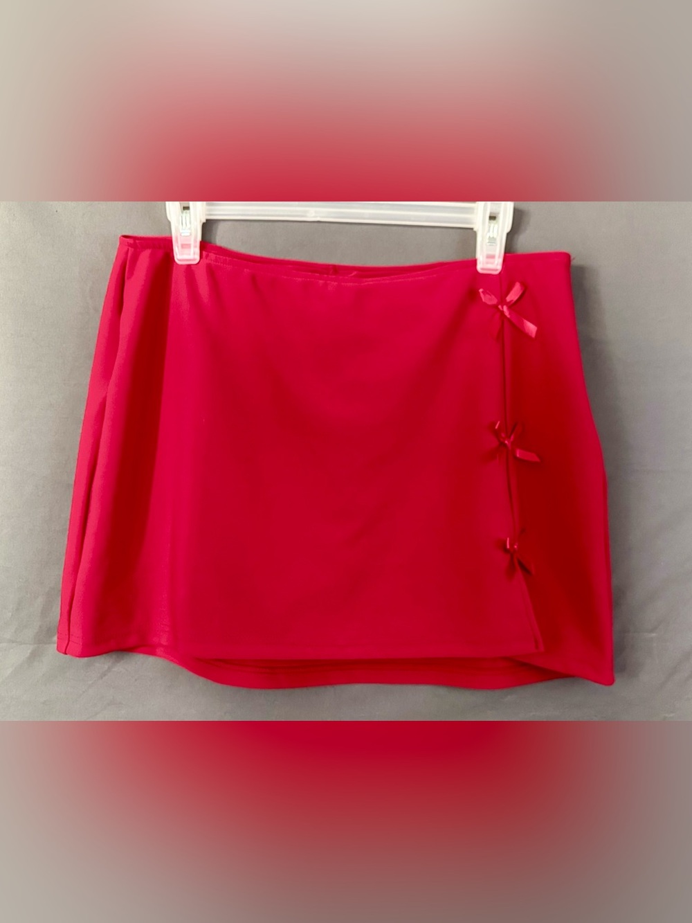 Free Haven | Women’s Red Skorts With Bows | Mini Style | Size XL